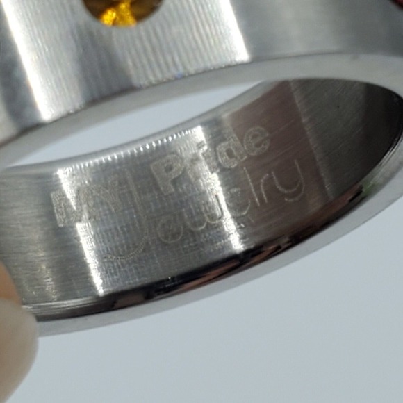 LGBT Gay Pride Ring Size 8 Stainless‎ Steel Rainbow Fashion Jewelry - Picture 5 of 8